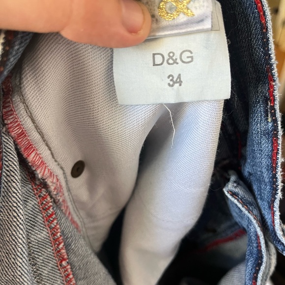 Dolce & Gabbana Vintage Distressed Light Wash Ittierre‎ Straight Leg Jeans Sz 34 - Picture 7 of 9